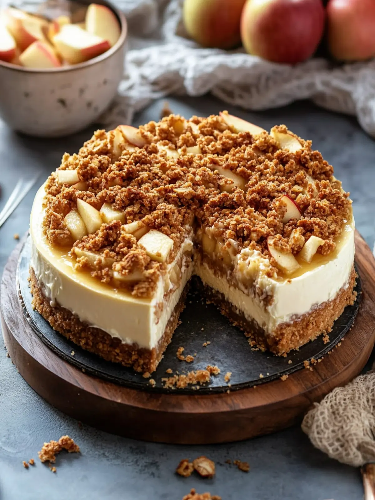 Apple Crumble Cheesecake: Your Cozy Fall Dessert Awaits 4 Apple Crumble Cheesecake