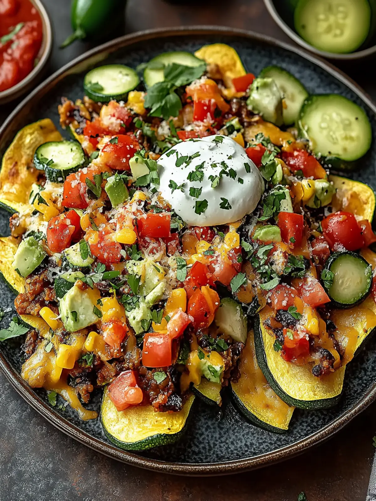 Zucchini Nachos Supreme: Guilt-Free Crunchy Delight 4 Zucchini Nachos Supreme