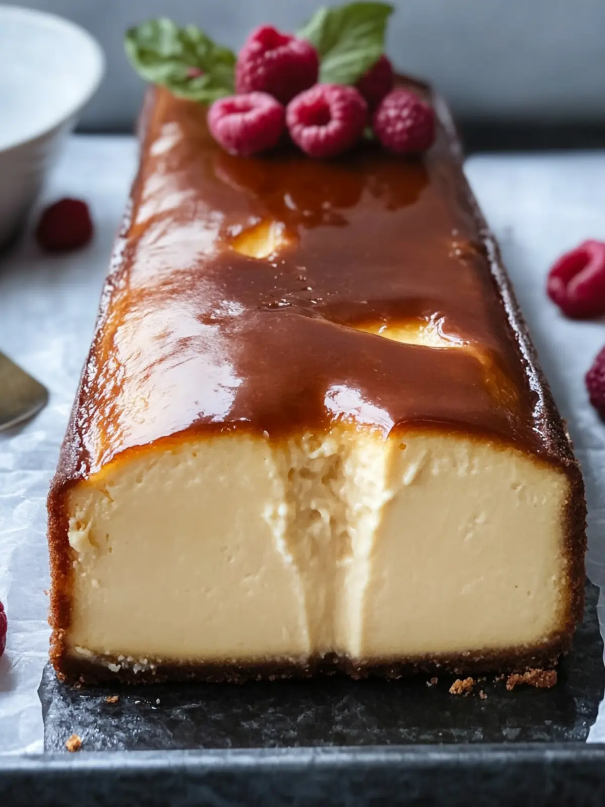 Burnt Basque Cheesecake in a Loaf Pan