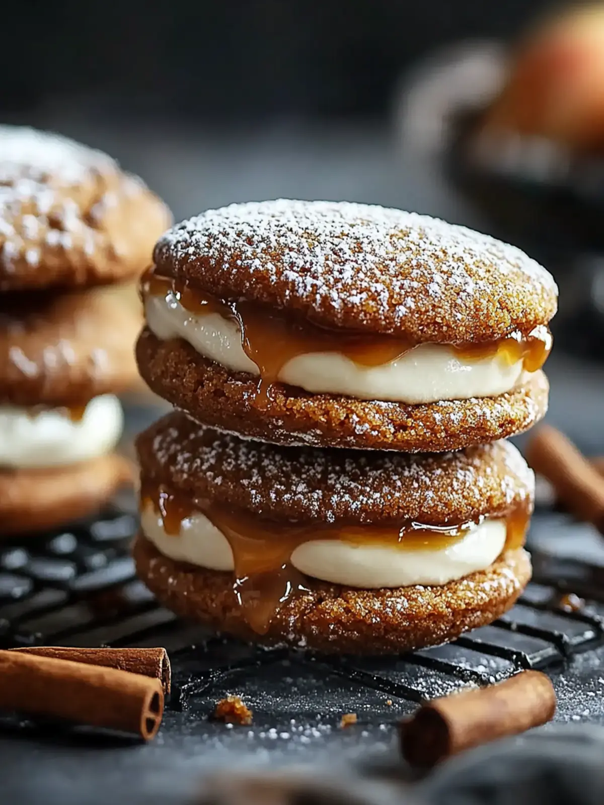 Delicious Apple Cider Whoopie Pie Cookies with Caramel Magic 4 Apple Cider Whoopie Pie Cookies with Caramel
