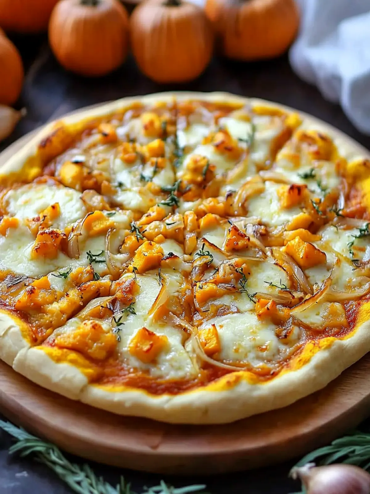 Savory Pumpkin Pizza with Havarti and Caramelized Onions Delight 2 Savory Pumpkin Pizza with Havarti and Caramelized Onions