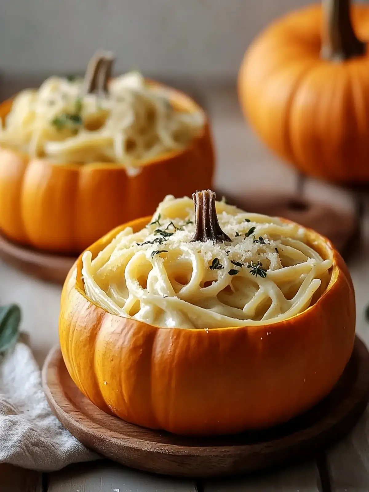 Pumpkin Alfredo Pasta Cauldrons for a Cozy Fall Feast 3 Pumpkin Alfredo Pasta Cauldrons