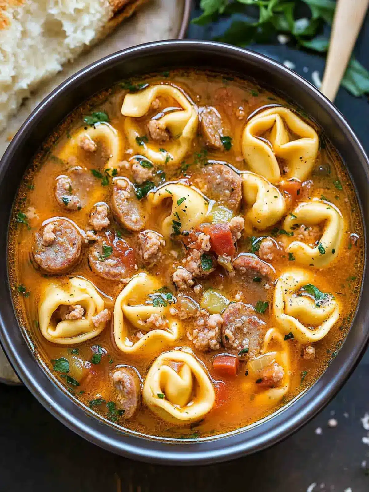 Tortellini Soup With Sausage