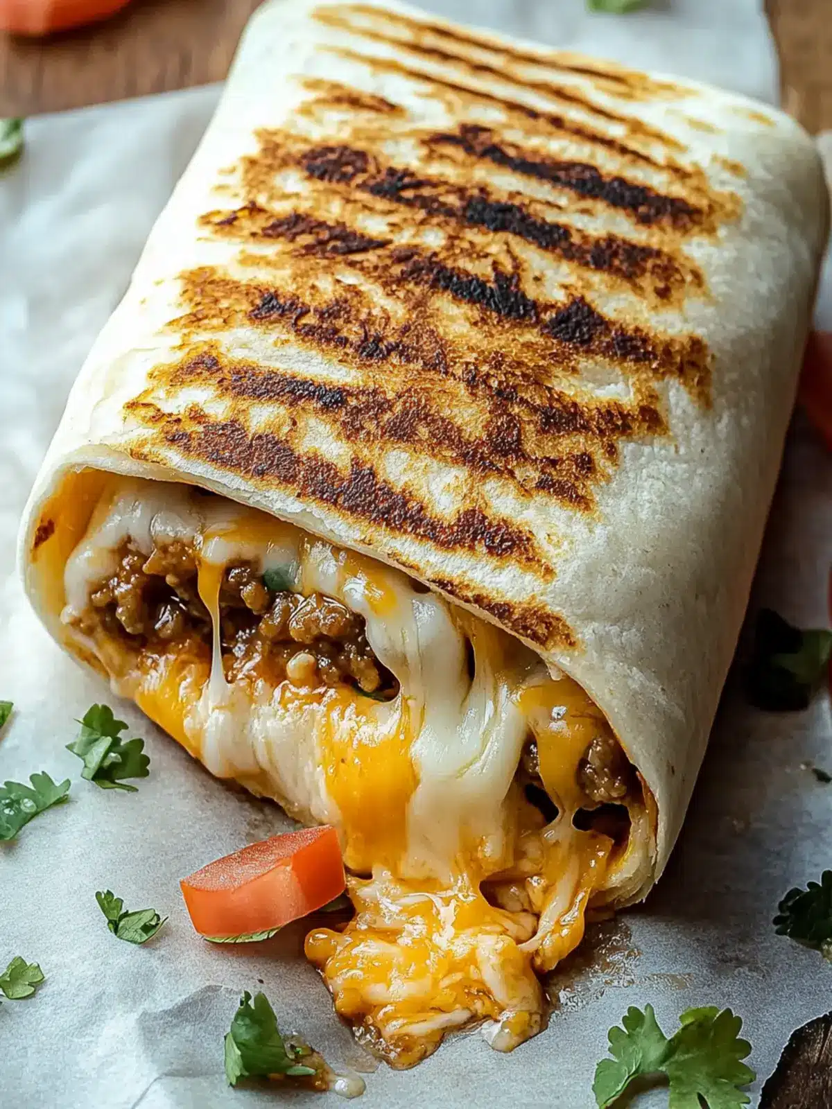 Easy Grilled Cheese Burrito