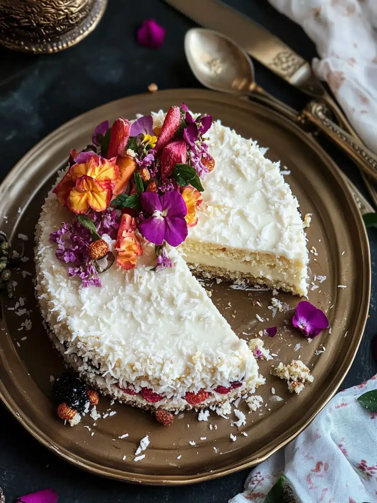 Coconut Kalakand Cake with Strawberries: A Sweet Twist 2 Coconut Kalakand Cake