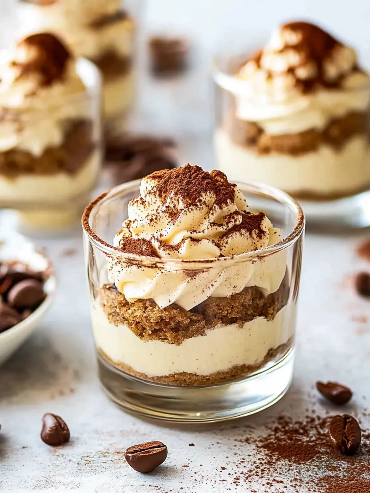 Delicious Tiramisu Cups: Easy No-Bake Dessert Delight 3 Tiramisu Cups