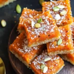 Delicious Layered Carrot Halwa Coconut Burfi Vegan Bliss 10 Layered Carrot Halwa Coconut Burfi Vegan