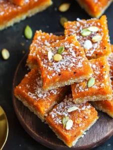 Delicious Layered Carrot Halwa Coconut Burfi Vegan Bliss 6 Layered Carrot Halwa Coconut Burfi Vegan