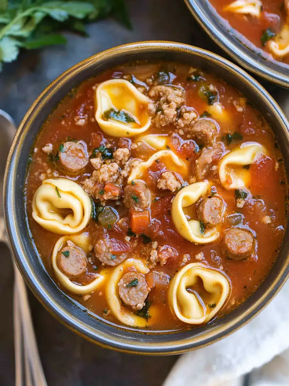 Tortellini Soup With Sausage