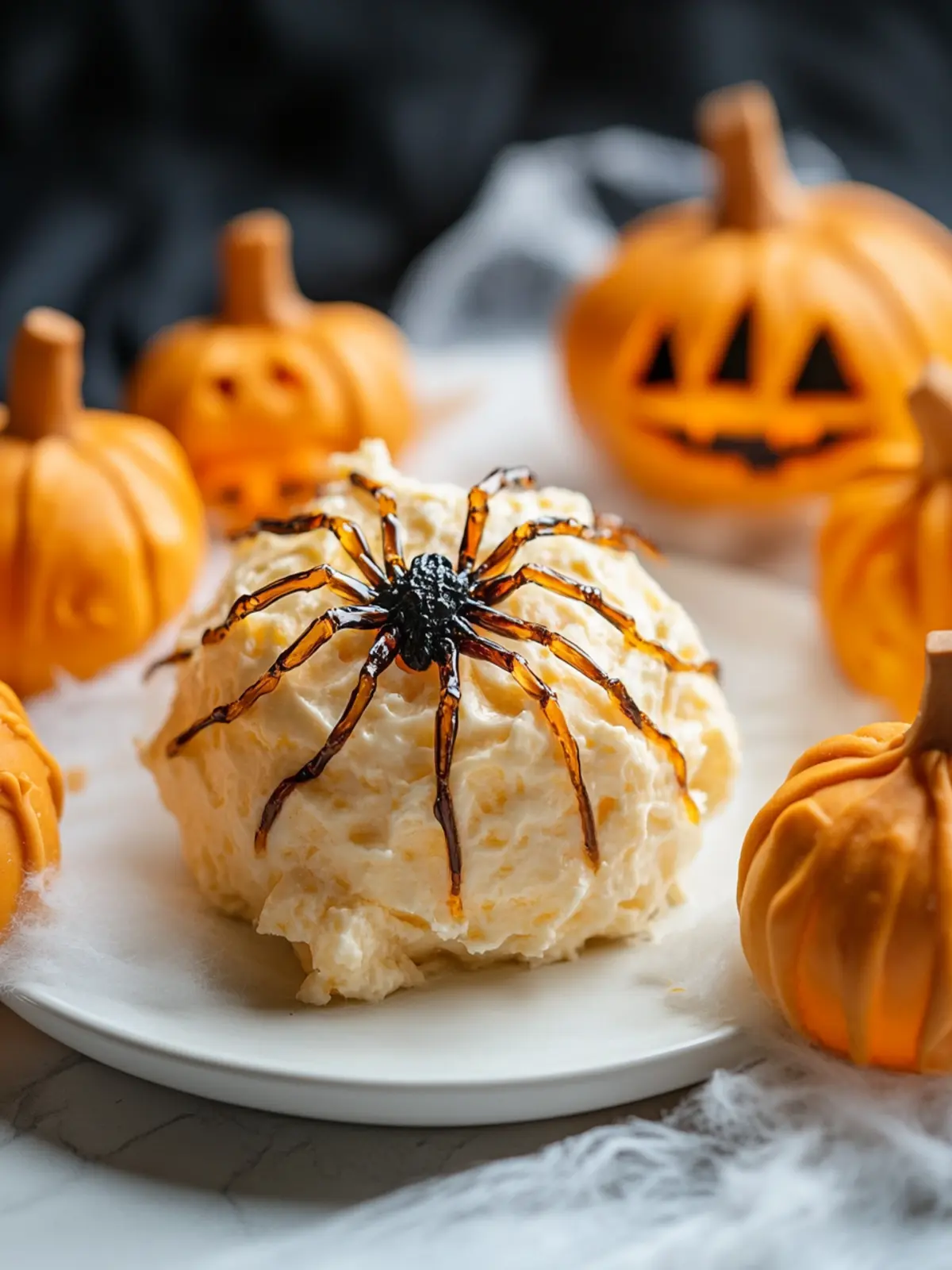 Creepy-Cute Halloween Spider Cheese Ball for Party Fun 3 Halloween Spider Cheese Ball