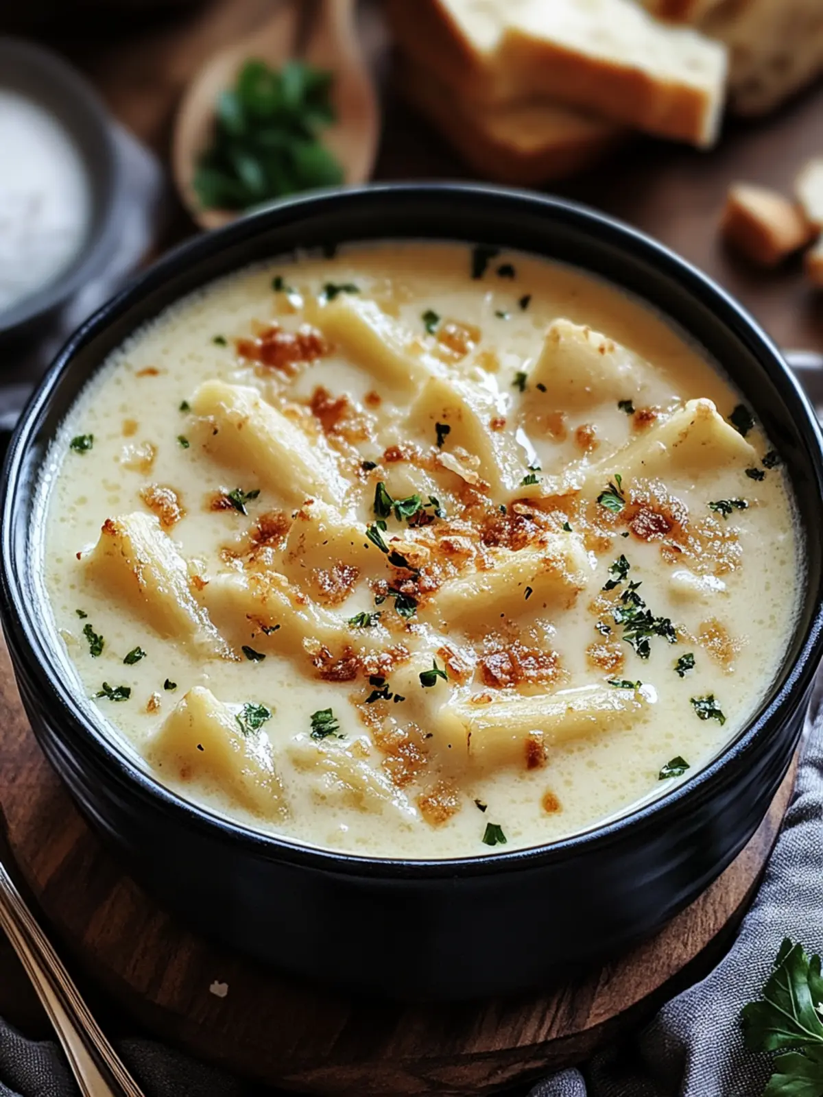 Creamy White Lasagna Soup