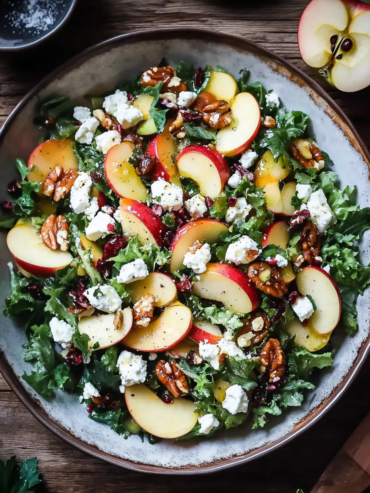 Autumn Harvest Honeycrisp Apple and Feta Salad to Savor 4 Autumn Harvest Honeycrisp Apple and Feta Salad.