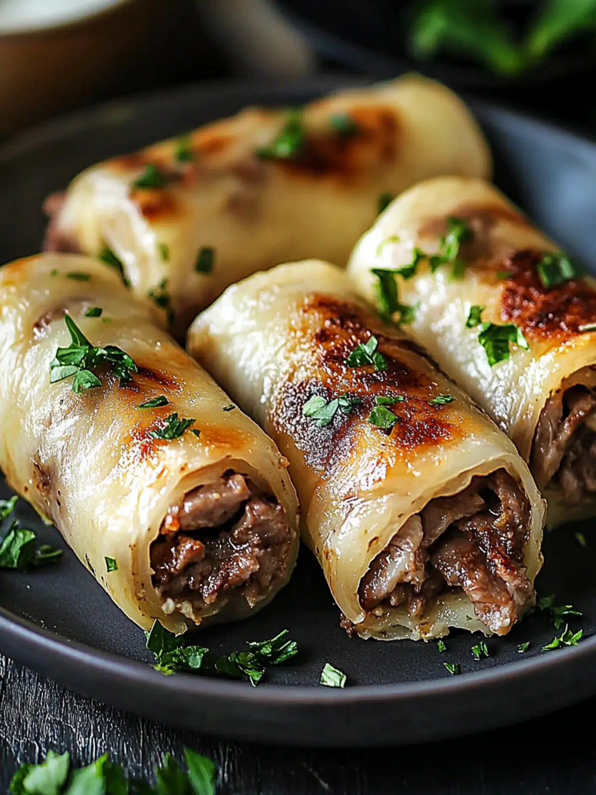 Keto Philly Cheesesteak Roll Ups