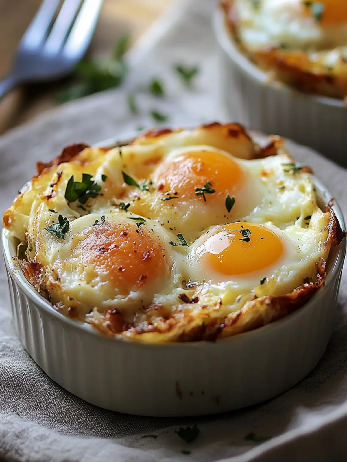 Baked Eggs Napoleon