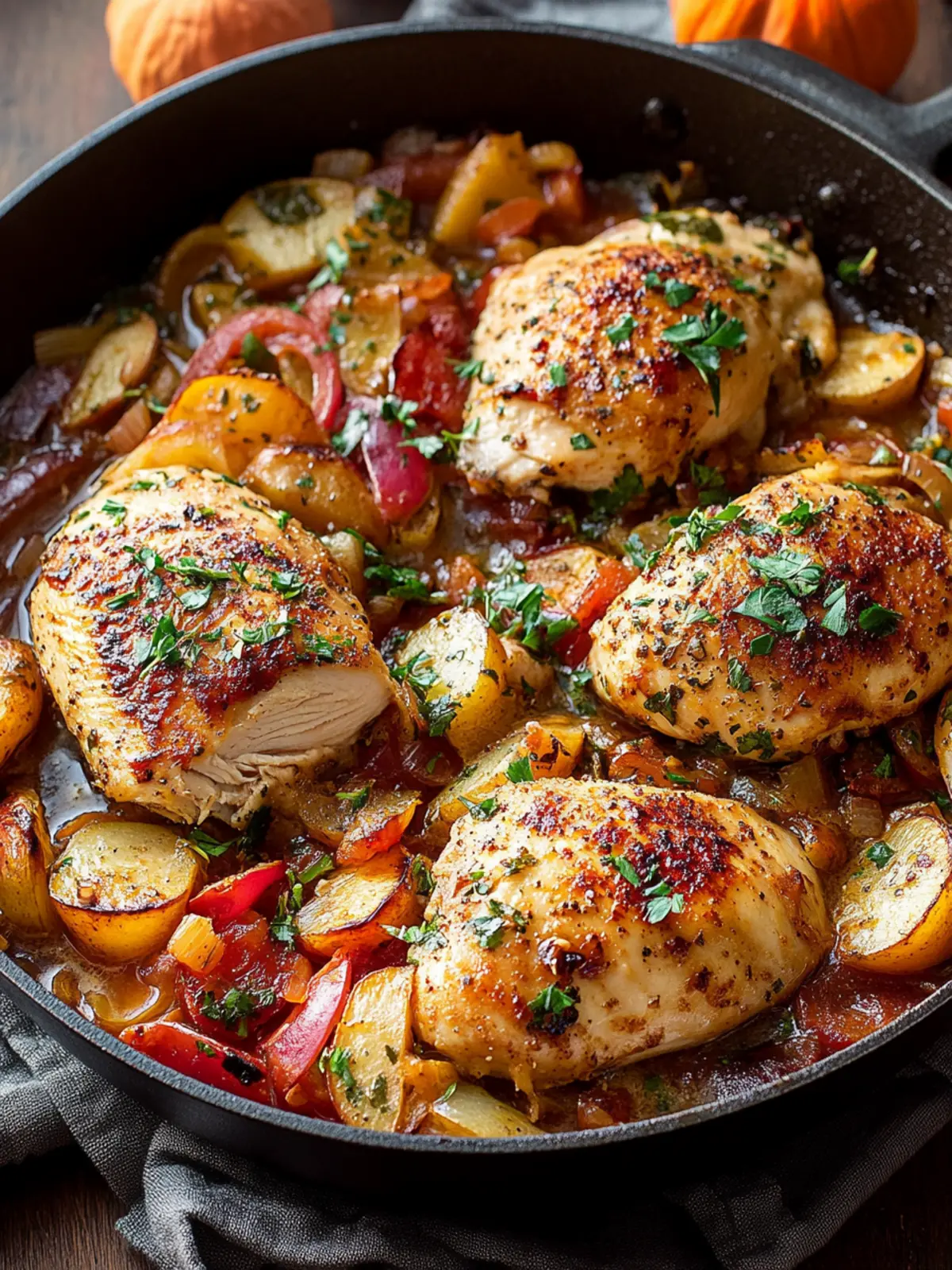 Autumn Harvest Chicken Skillet: Cozy One-Pan Delight for Fall 2 Autumn Harvest Chicken Skillet