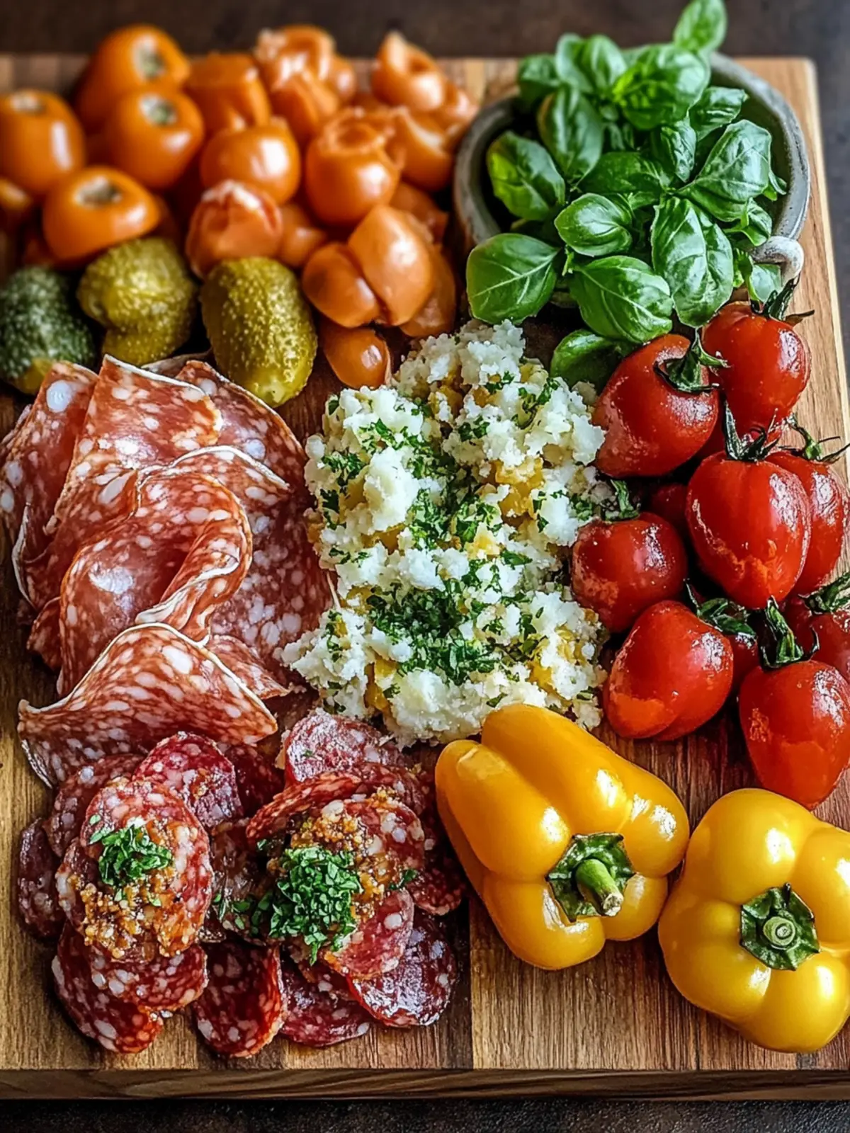 Stuffed Charcuterie Board Bell Peppers