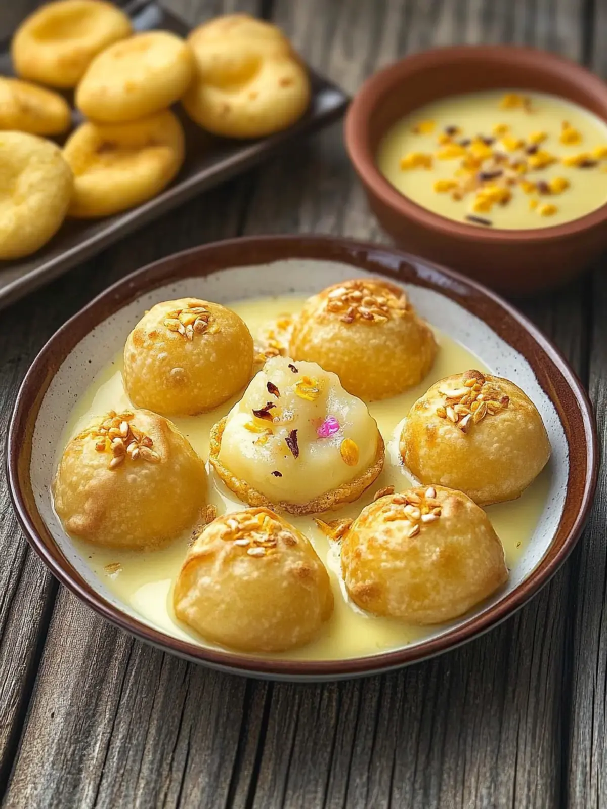 Kesar Shrikhand Golgappe: A Fun Twist on Indian Desserts 3 Kesar Shrikhand Golgappe