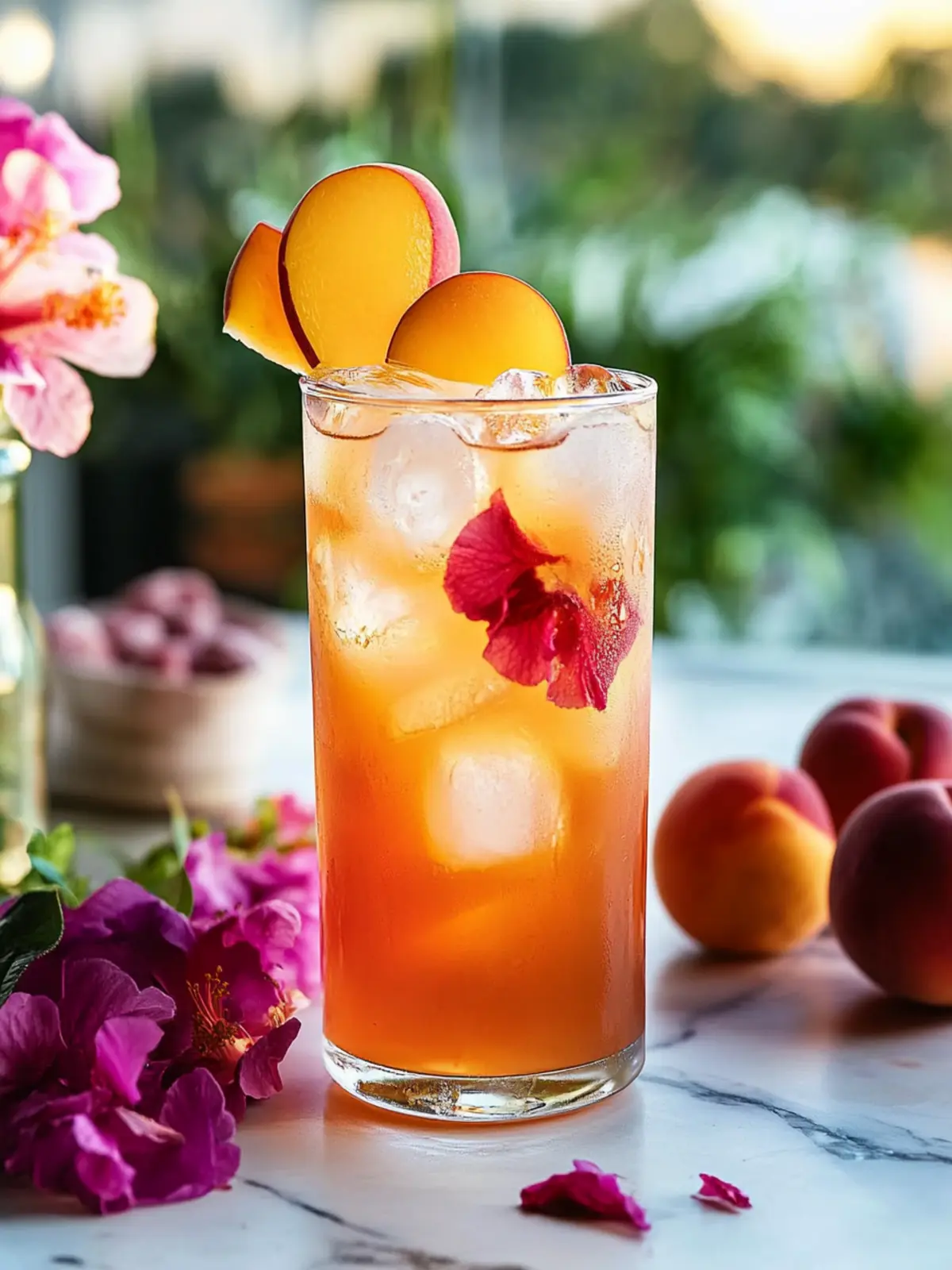 Peach Hibiscus Sunset Tea