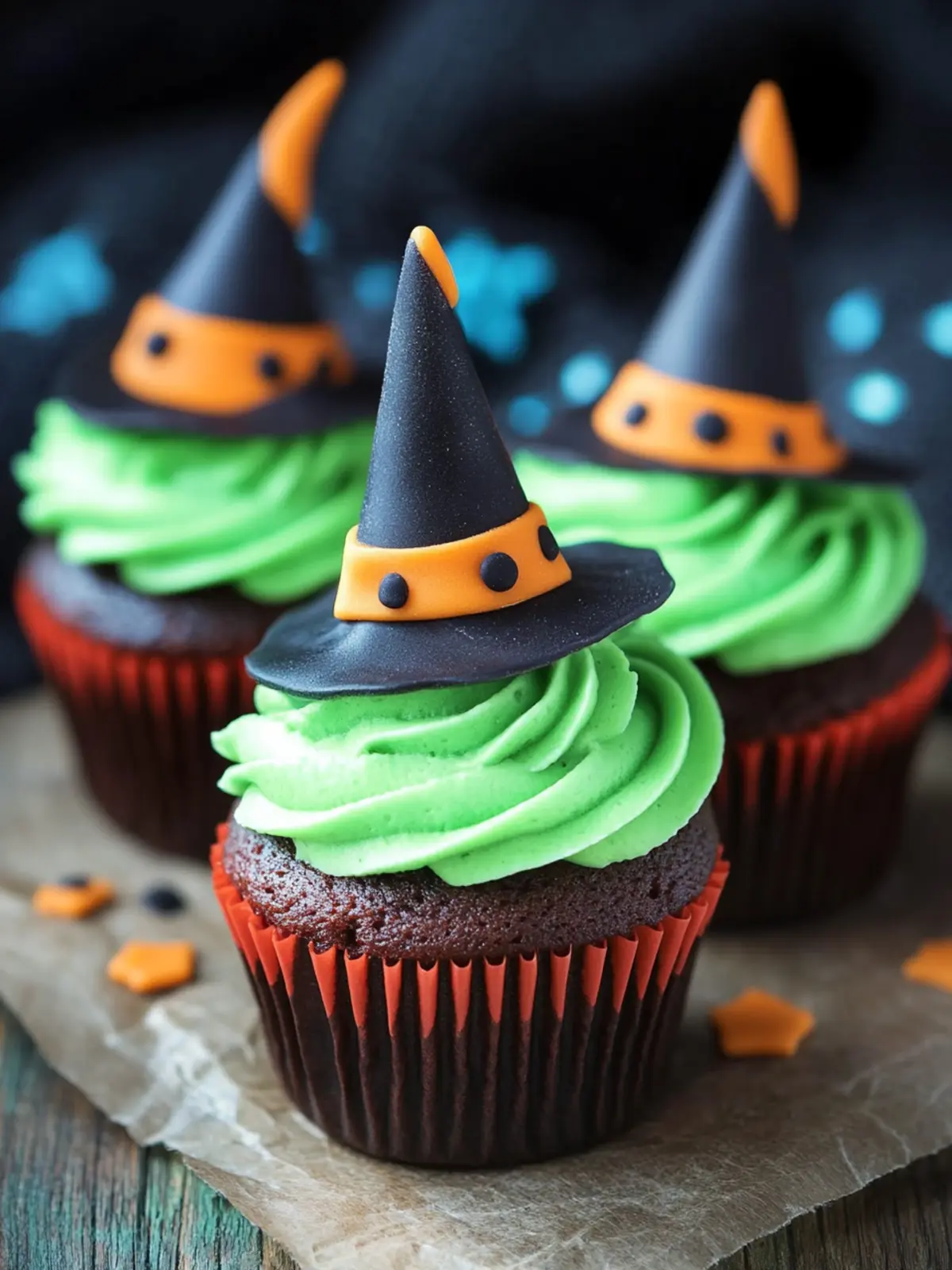 Enchanting Witch Hat Cupcakes to Sweeten Your Halloween 4 Witch Hat Cupcakes