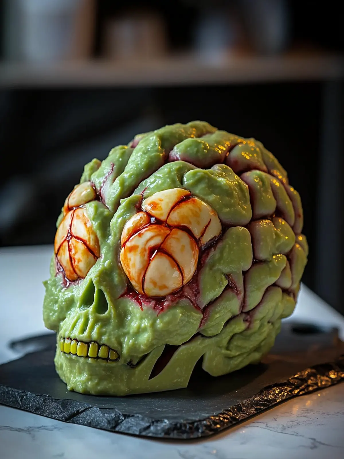 Zombie Brain Guacamole for a Spooky Halloween Feast 2 Zombie Brain Guacamole