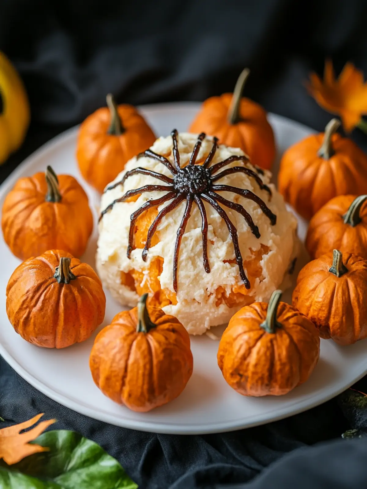 Creepy-Cute Halloween Spider Cheese Ball for Party Fun 5 Halloween Spider Cheese Ball