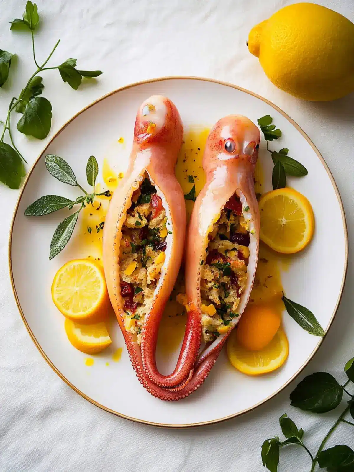 Irresistible Stuffed Squid in Savory Tomato Sauce Bliss 4 Stuffed Squid