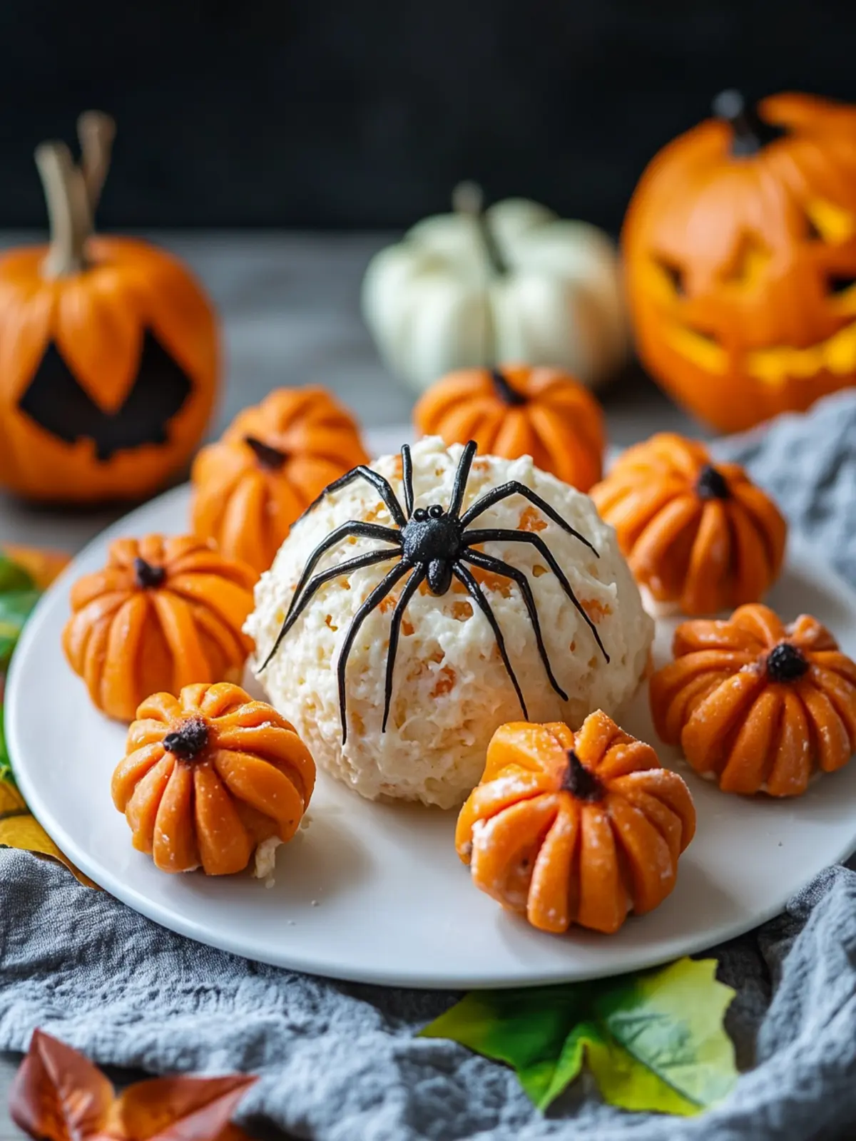 Creepy-Cute Halloween Spider Cheese Ball for Party Fun 2 Halloween Spider Cheese Ball