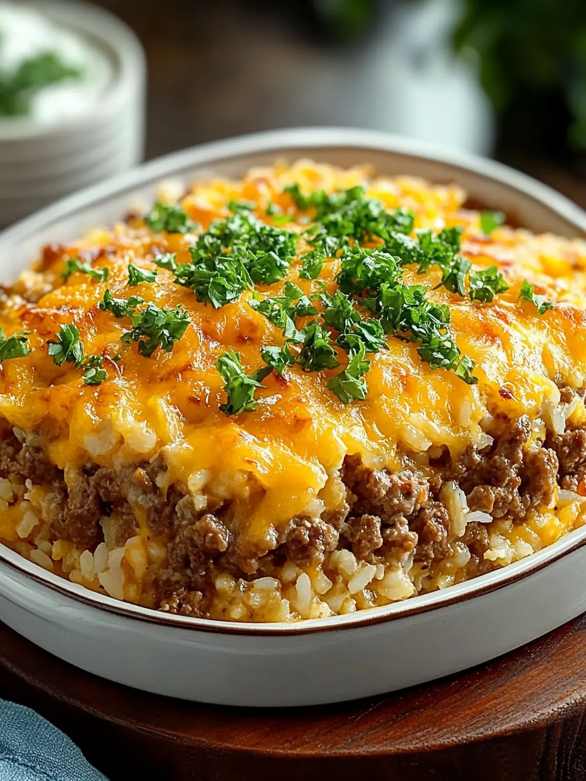 Cheesy Beef and Rice Casserole Delight for Cozy Family Nights 2 Cheesy Beef and Rice Casserole Delight