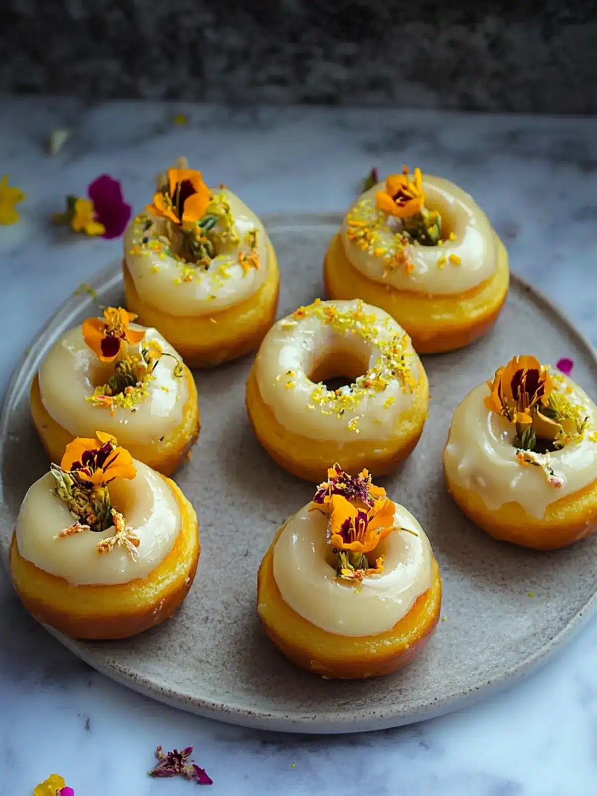Rasmalai Donuts with Shot of Saffron Milk Delight 5 Rasmalai Donuts + Shot of Saffron Mil