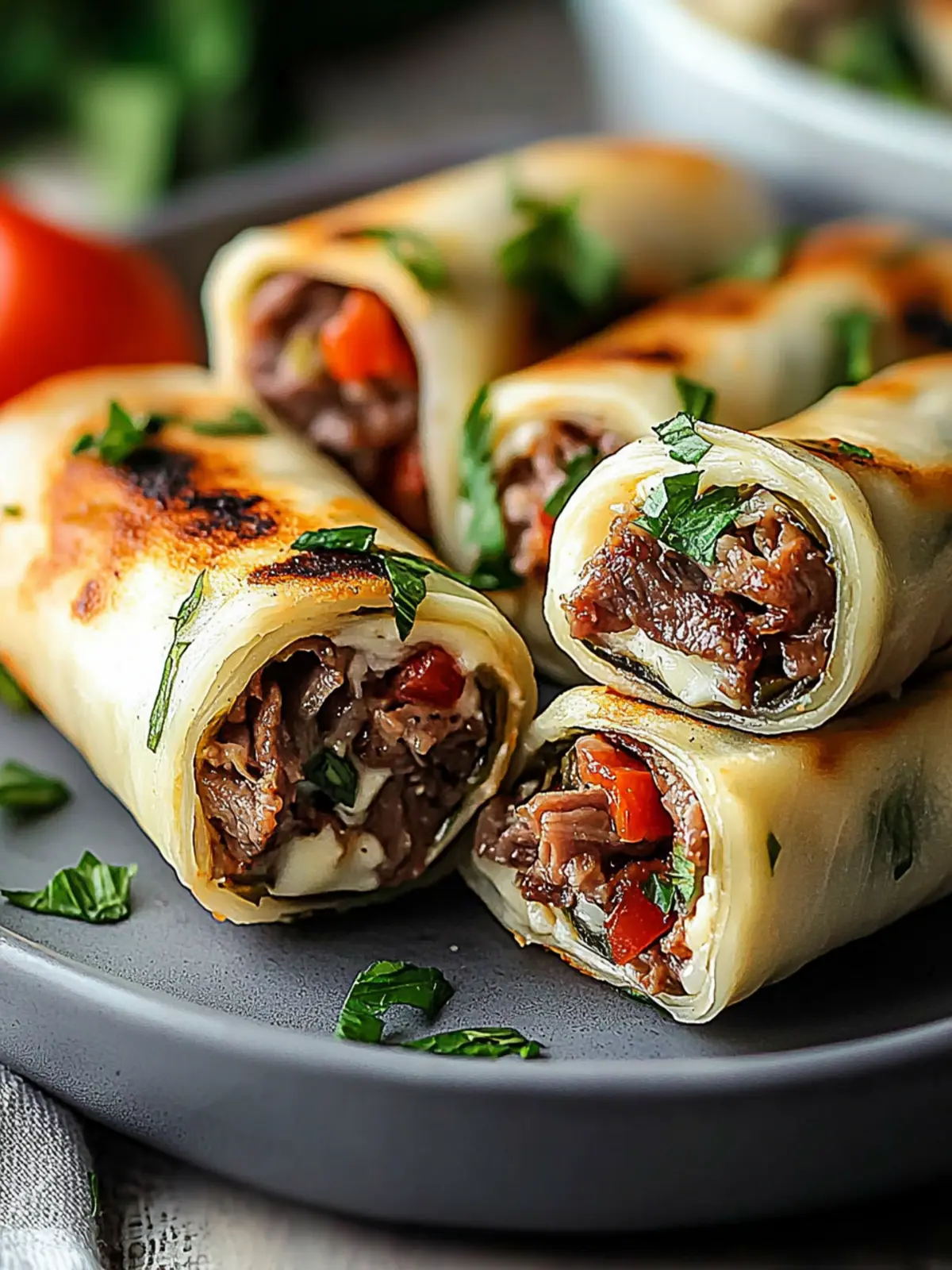 Keto Philly Cheesesteak Roll Ups
