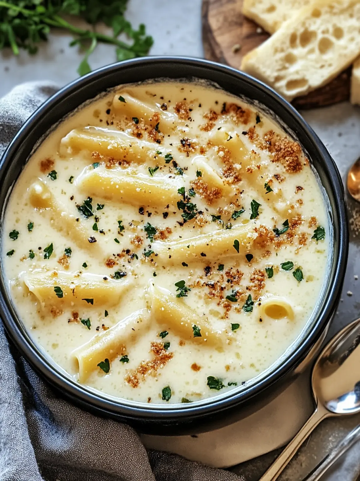 Creamy White Lasagna Soup