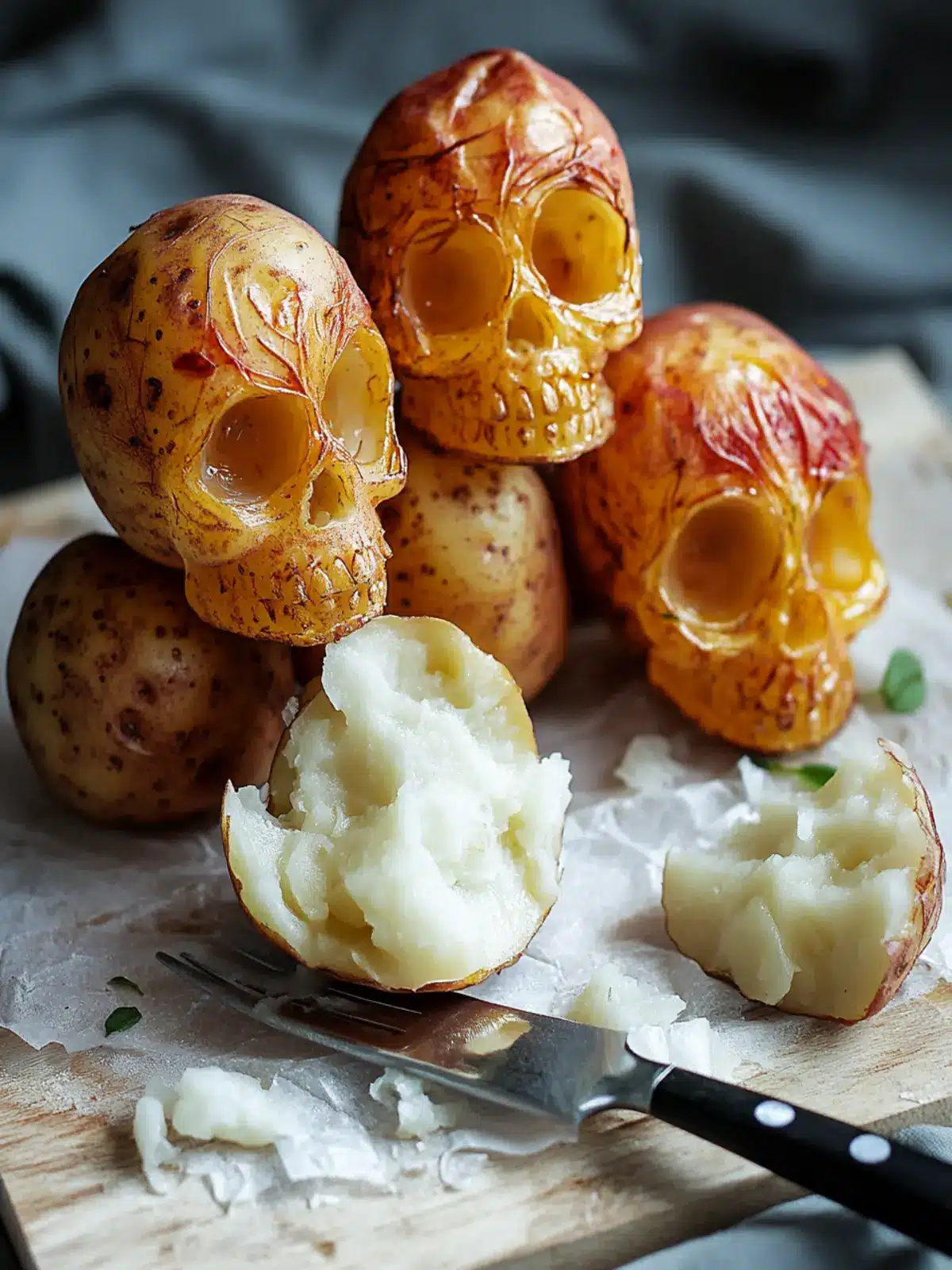 Potato Skulls Steal the Show: Spooky Snack for Halloween 5 Potato Skulls Steal