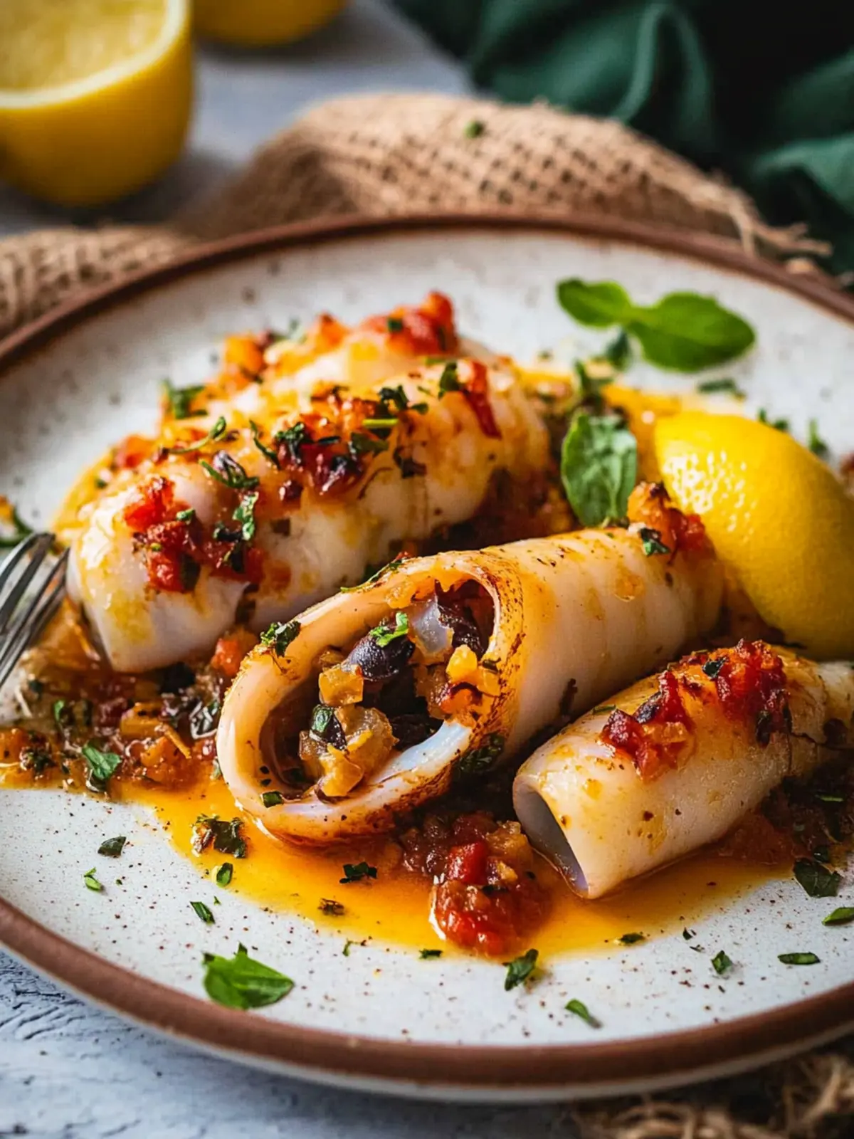 Irresistible Stuffed Squid in Savory Tomato Sauce Bliss 5 Stuffed Squid