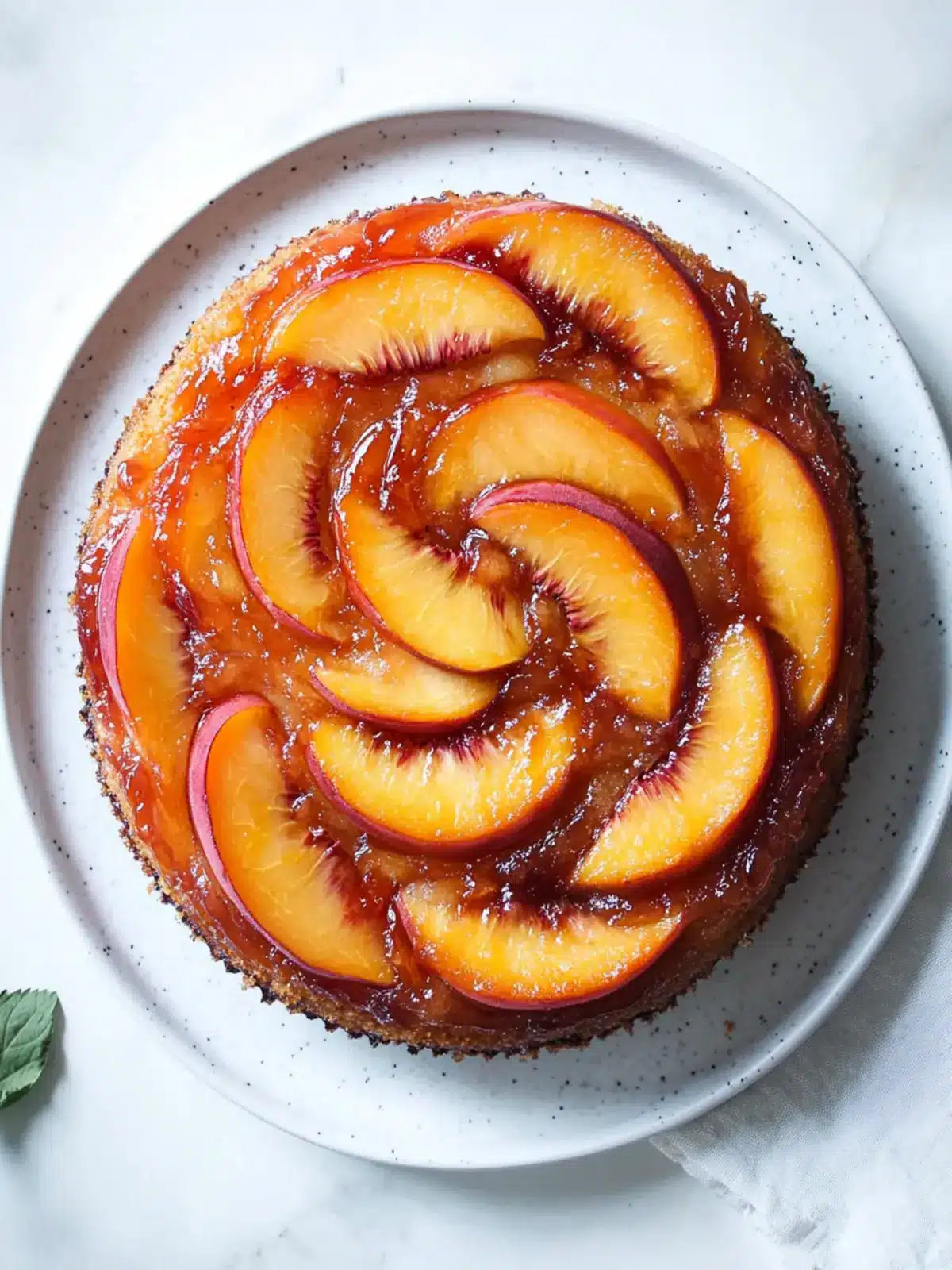 Peach Upside Down Cake with Brown Butter Bliss 4 Peach Upside Down Cake