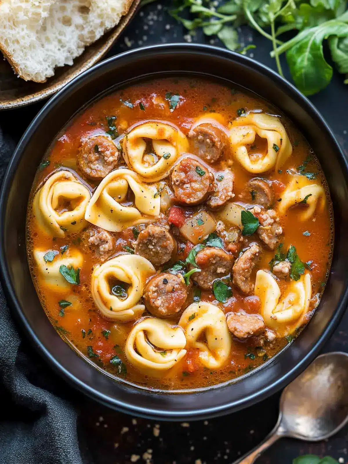 Tortellini Soup With Sausage