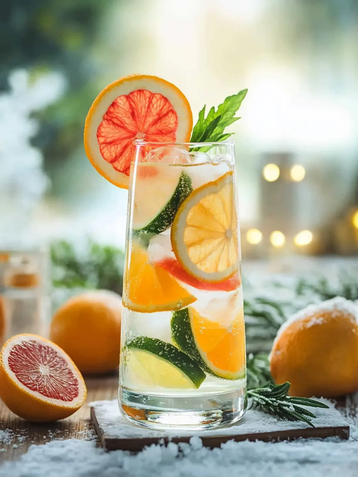 Winter Citrus Spritz Mocktail