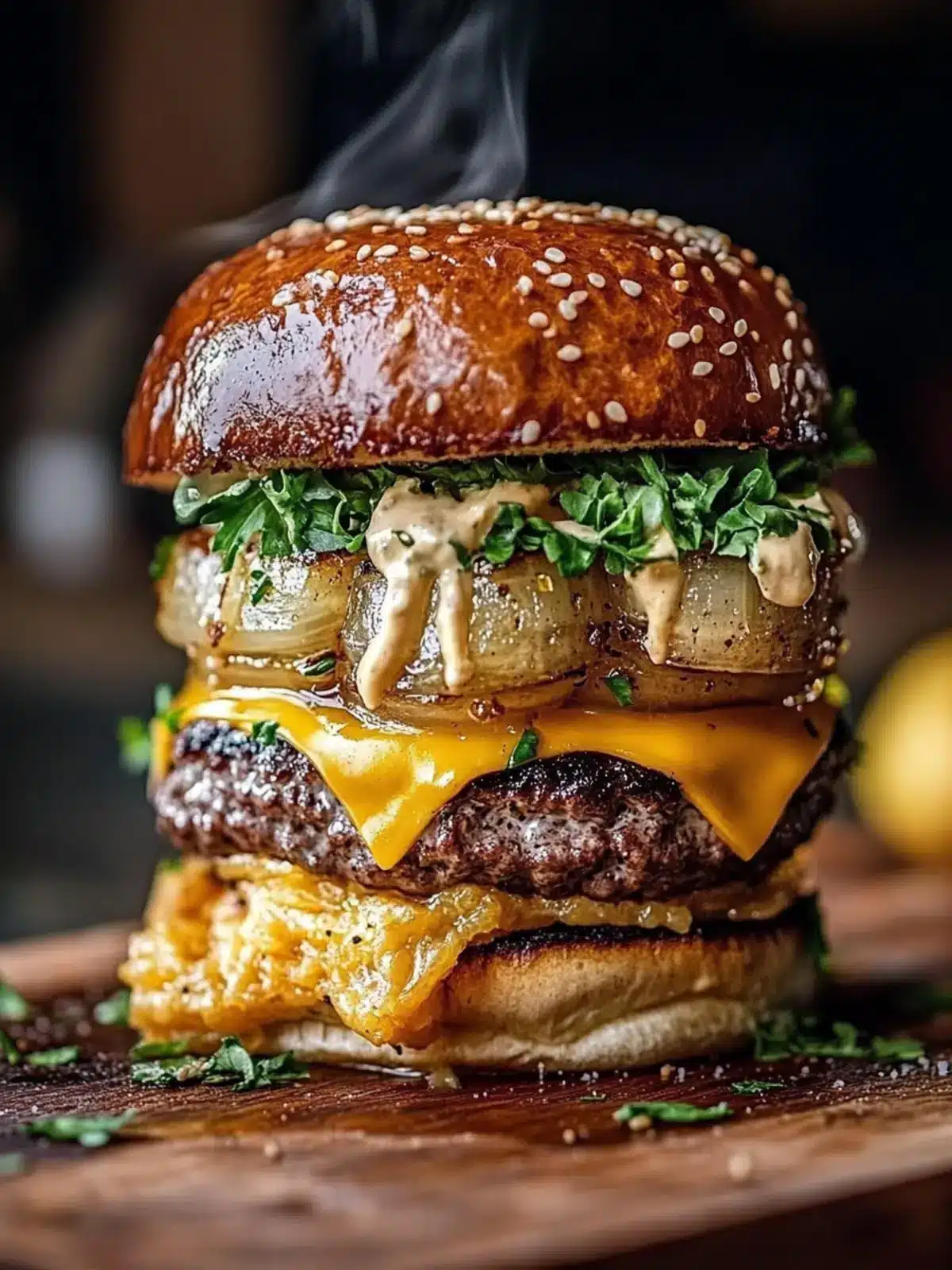 Savory Flying Dutchman Burger with Sweet Onion Buns 4 Flying Dutchman Burger