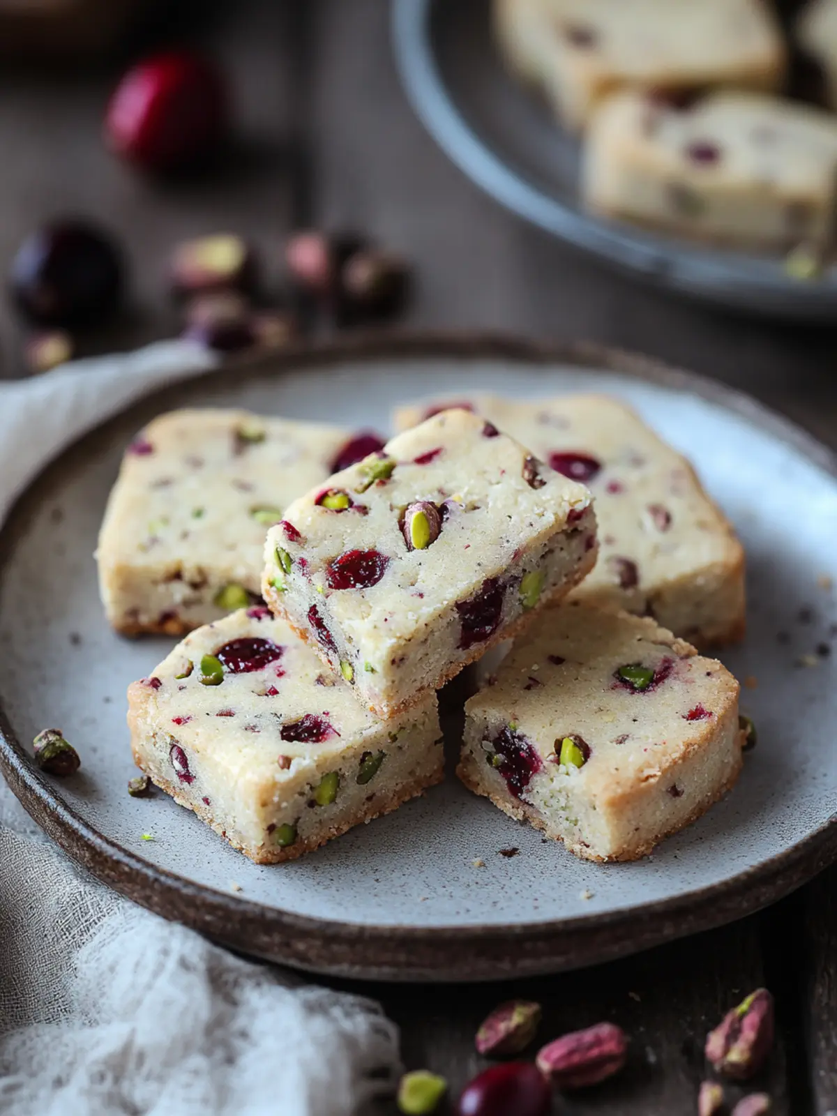 Cranberry Pistachio Shortbread