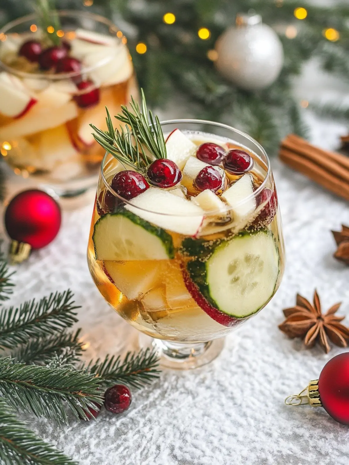 Festive White Christmas Sangria