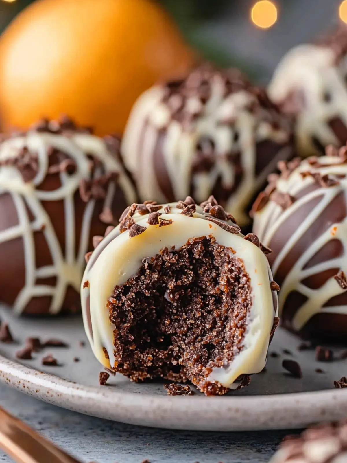 Juicy Orange Chocolate Christmas Truffles