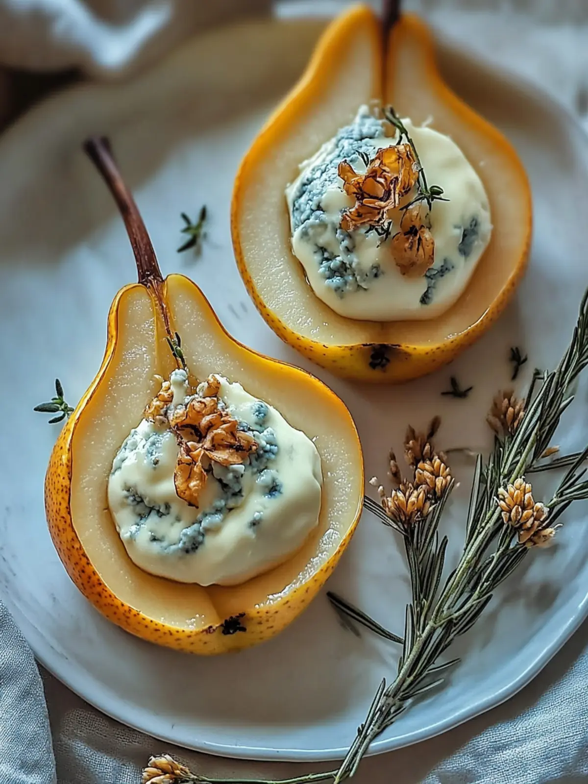 Indulge in Elegant Blue Cheese Stuffed Pears for Effortless Entertaining 4 Indulge in Elegant Blue Cheese Stuffed Pears