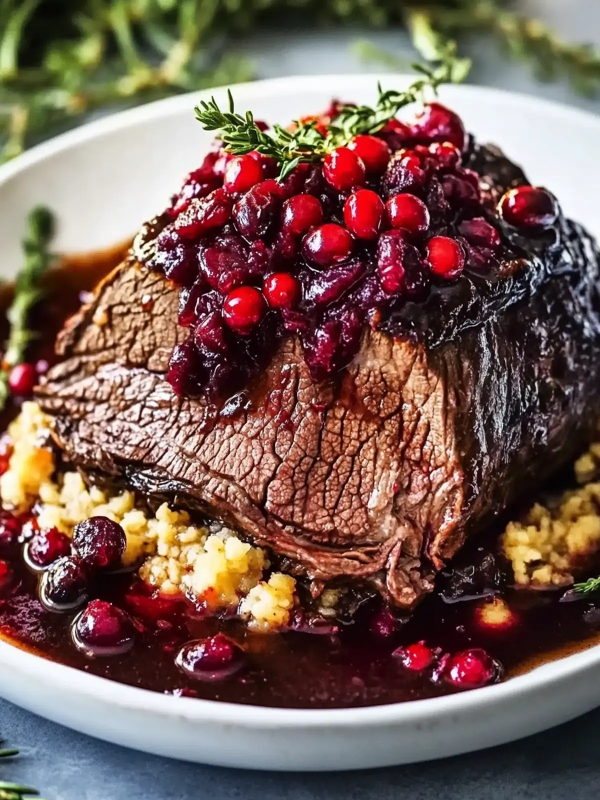 Succulent Braised Beef Roast with Cranberry Balsamic Glaze 4 Braised Beef Roast with Cranberry Balsamic Glaze