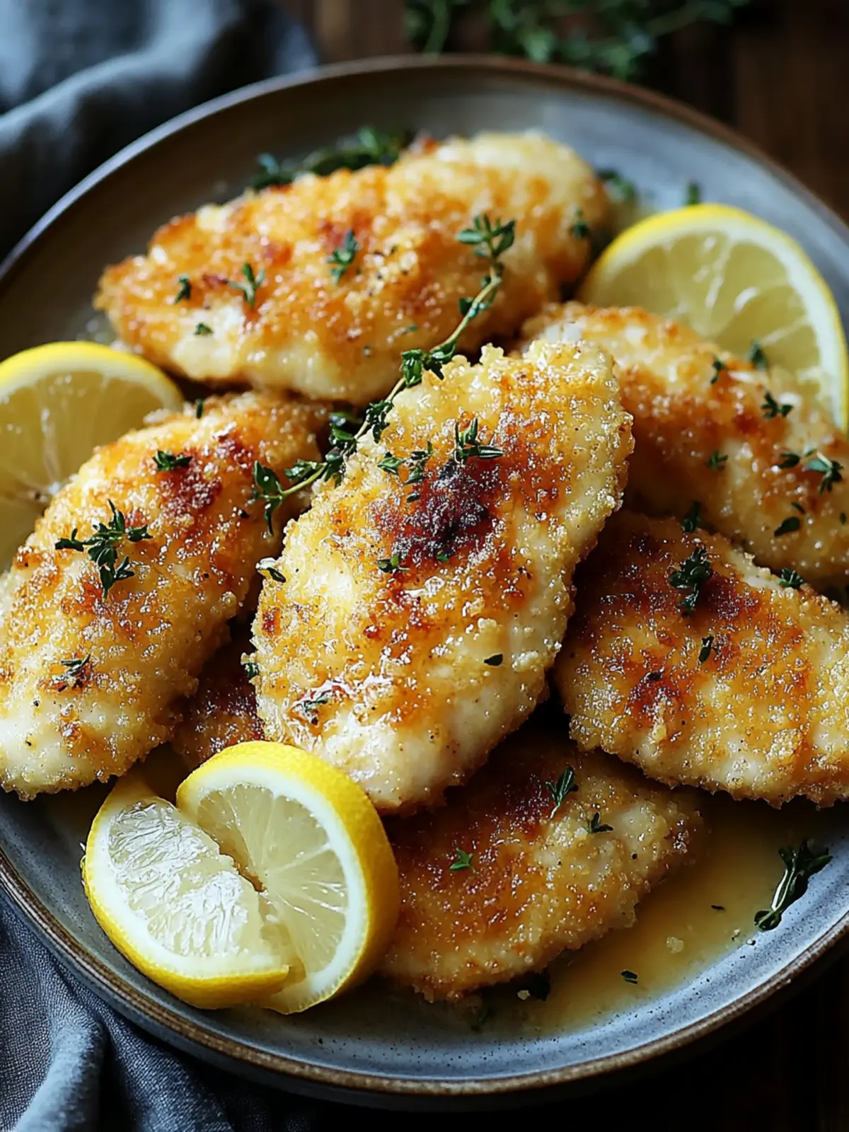 Crispy Zesty Lemon Pecorino Chicken Delight