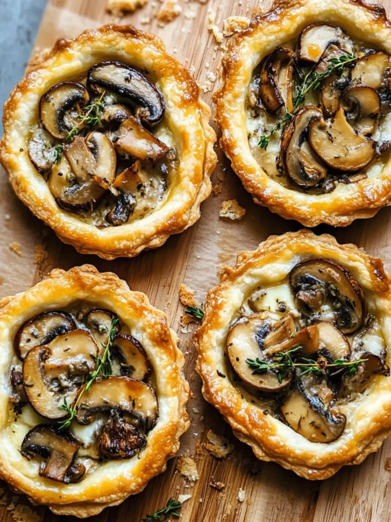 Mushroom, Shallot and Herbed Goat Cheese Tarts