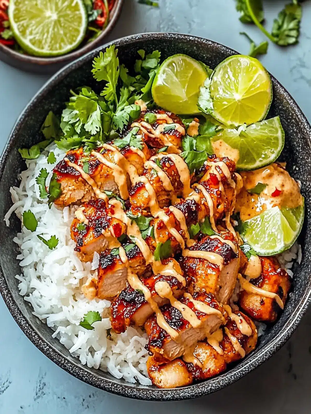 Sweet Chili Chicken Coconut Lime Drizzle