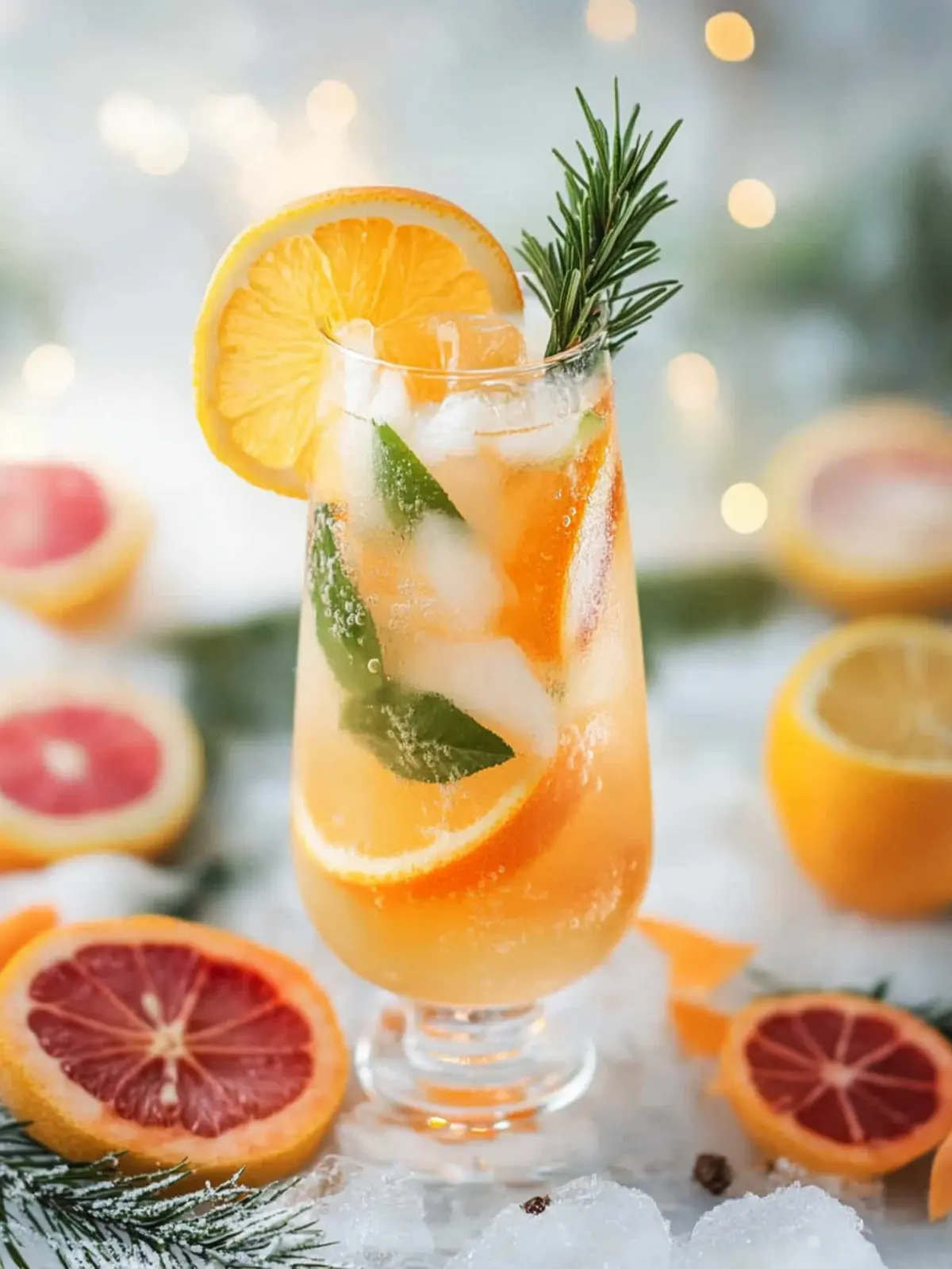 Winter Citrus Spritz Mocktail