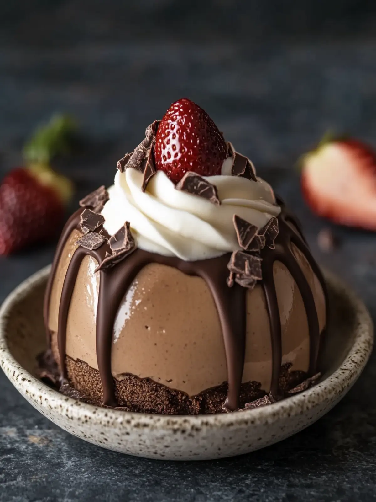Chocolate Dome Mousse with Ganache