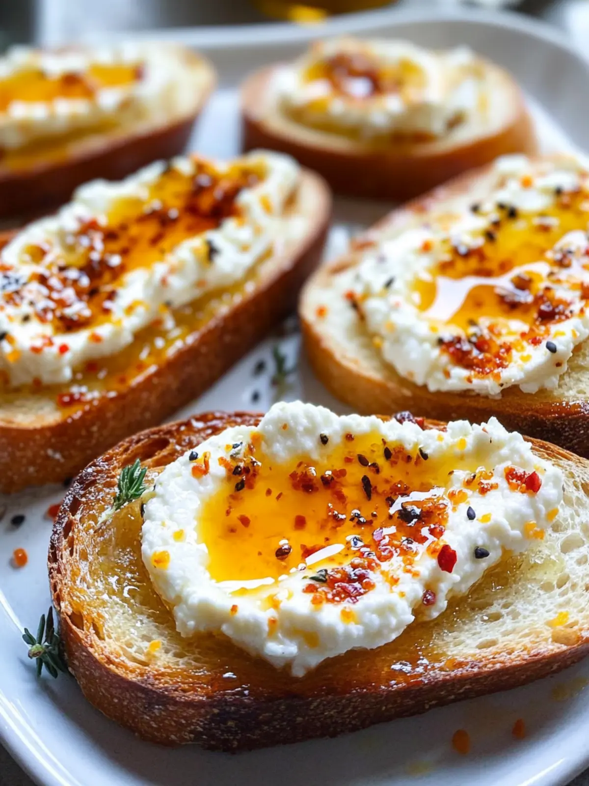 Sweet and Spicy Whipped Feta Crostini with Hot Honey Bliss 3 Sweet and Spicy Whipped Feta Crostini with Hot Honey