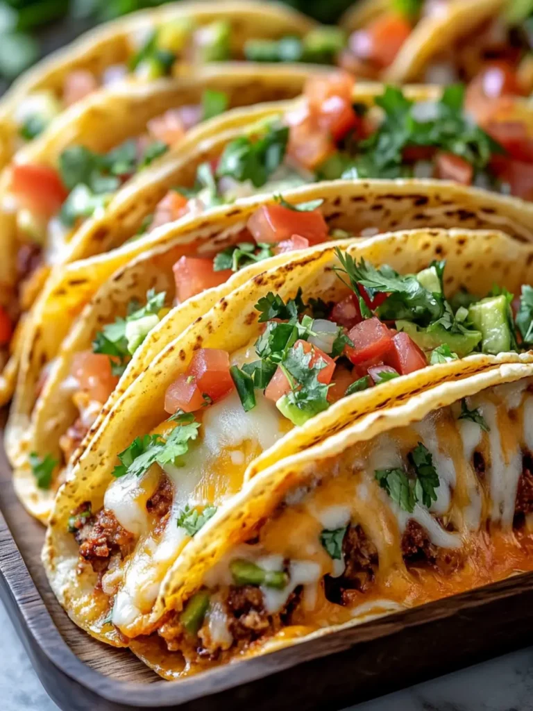 Oven-Baked Cheesy Tacos (Crispy & Loaded)