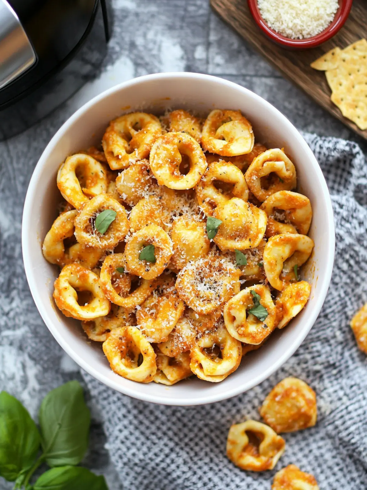 Cheesy and Crispy Air Fryer Tortellini: Snack Attack Delight! 4 Cheesy And Crispy Air Fryer Tortellini